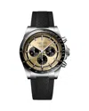 Longines Men's Swiss Automatic Chronograph Conquest Black Rubber Strap Watch 42mm In No Color