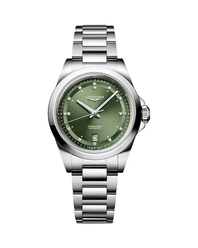 Longines L3.430.4.07.6 Conquest Stainless Steel Automatic Watch Green