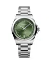 Longines Mens Sunray Green L3.830.4.02.6 Conquest Stainless-steel Automatic Watch In Green/silver