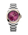 Longines Conquest Sunray Purple Watch, 34mm In Purple/silver