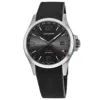 Longines Conquest V. H.p. Black Dial Black Rubber Strap Men's Watch L3.728.4.56.9 In Black