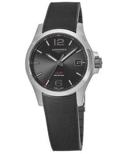 Pre-owned Longines Conquest V.h.p. 41mm Black Dial Black Men's Watch L3.716.4.56.9