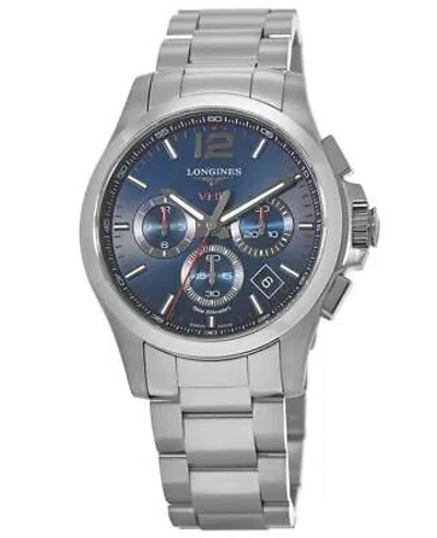 Pre-owned Longines Conquest V.h.p. Chronograph Blue Dial Men's Watch L3.717.4.96.6