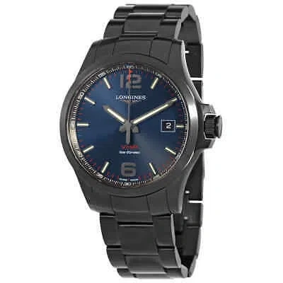 Pre-owned Longines Conquest V.h.p. Perpetual Quartz Blue Dial Men's Watch L3.726.2.96.6