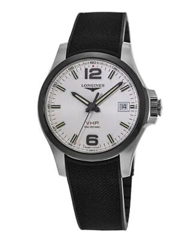 Pre-owned Longines Conquest V.h.p. Silver Dial Black Men's Watch L3.729.4.76.9