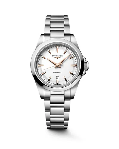 Longines Conquest Watch, 30mm In Metallic
