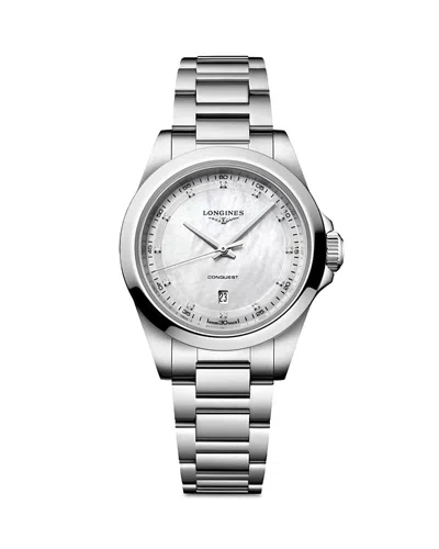 Longines Conquest Watch, 30mm In Silver