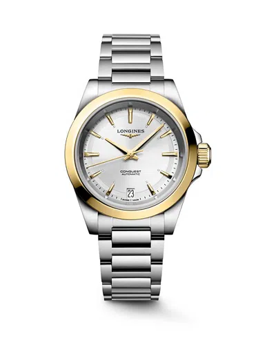 Longines Conquest Watch, 34mm In Silver