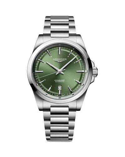 Longines Mens Sunray Green L3.830.4.02.6 Conquest Stainless-steel Automatic Watch