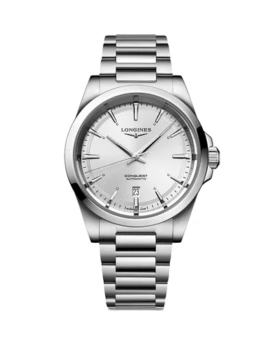 Longines Conquest Watch, 41mm In Silver