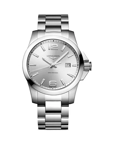 Longines Conquest Watch, 41mm In Silver/silver