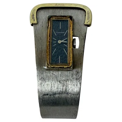 Pre-owned Longines Cuff Watch Bracelet Sterling Silver Ca' 1970's In Multi