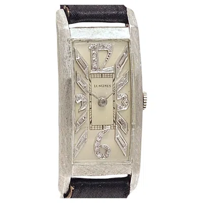 Pre-owned Longines Curvex Platinum Cal. 9l Collectors Wrist Watch In Multi