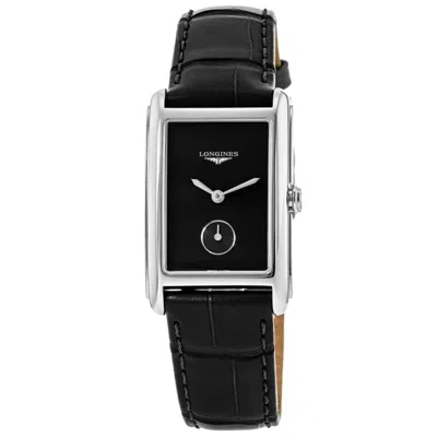 Longines Dolcevita Quartz Black Dial Leather Strap Women's Watch L5.512.4.50.2