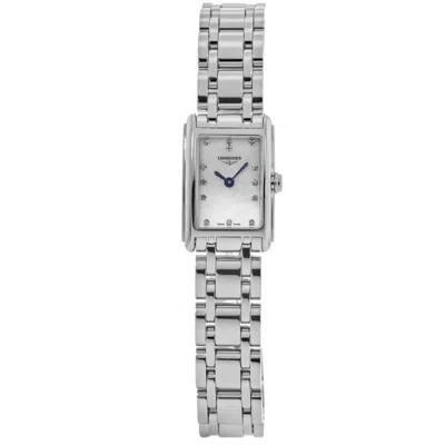 Longines Dolcevita Quartz Mother Of Pearl Diamond Dial Stainless Steel Women's Watch L5.258.4.87.6 In Metallic