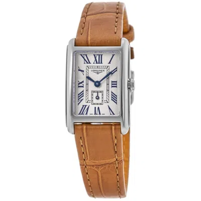 Longines Dolcevita Silver Dial Leather Strap Women's Watch L5.512.4.71.4 In Metallic