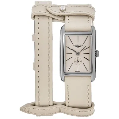 Longines Dolcevita X Yvy Beige Dial Leather Strap Women's Watch L5.255.4.79.2 In Sand