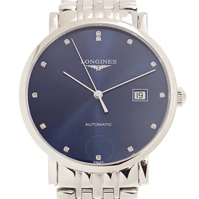 Longines Elegant Automatic Diamond Blue Dial Unisex Watch L4.910.4.97.6 In Metallic