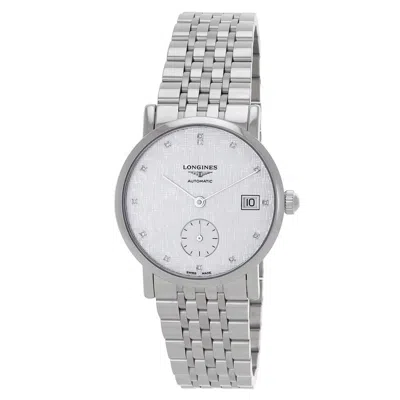 Longines Elegant Automatic Diamond Silver Dial Ladies Watch L43124776 In Metallic