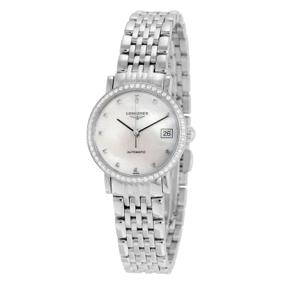 Longines Elegant Automatic Mother Of Pearl Ladies Watch L43090876 In Metallic
