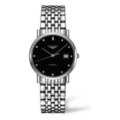 Longines Elegant Automatic Stainless Steel Midsize Watch In Metallic