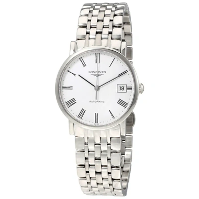 Longines Elegant Automatic White Dial Ladies Steel Watch L4.809.4.11.6 In Black / White