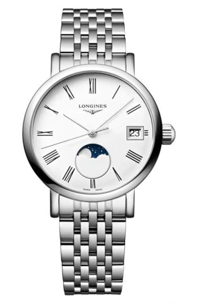 LONGINES LONGINES ELEGANT COLLECTION MOONPHASE BRACELET WATCH, 30MM