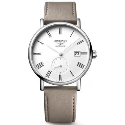 Longines Elegant Collection White Dial Leather Strap Men's Watch L4.812.4.11.2