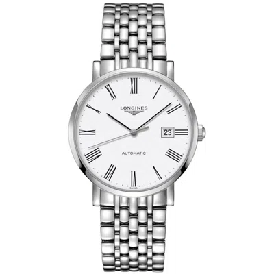 Longines Elegant Collection White Dial Stainless Steel Men's Watch L4.910.4.11.6 In Silver