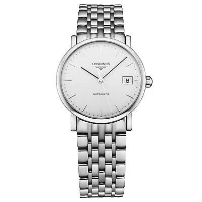 Pre-owned Longines Elegant, L, S/s, Wht-d,s/s-b,m A