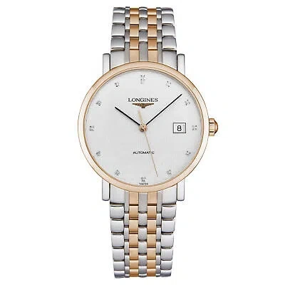 Pre-owned Longines 'elegant' Diamonds Grey Dial Two-tone Bracelet Watch L4.810.5.77.7