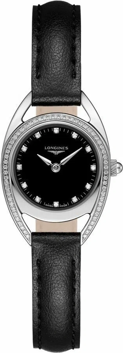 Pre-owned Longines Equestrian Collection Black Diamond Dial Luxury Ladies Watch Discounted Online