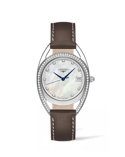 Pre-owned Longines Equestrian Horseshoe 34 Diamond / Mop L6.138.0.87.2