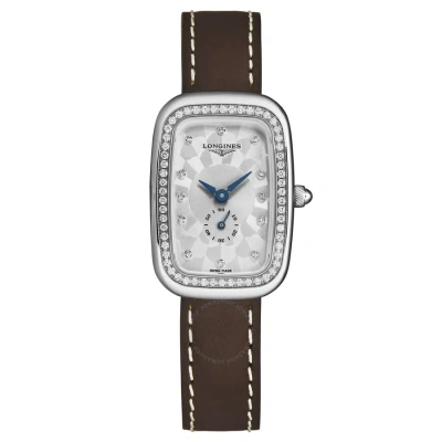 Longines Equestrian Quartz Diamond Silver Dial Ladies Watch L6.141.0.77.2 In Brown