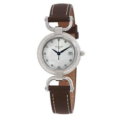 Pre-owned Longines Equestrian Quartz Diamond White Mop Dial Ladies Watch L6.130.0.89.2