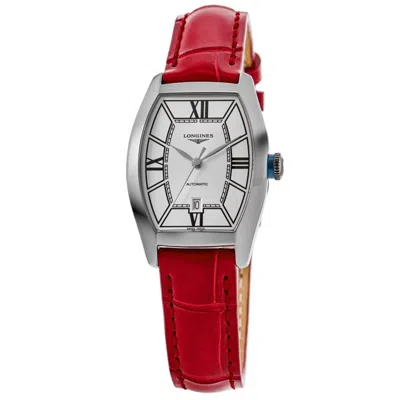 Longines Evidenza Automatic Silver Dial Leather Strap Women's Watch L2.142.4.76.2