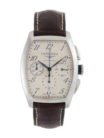 Pre-owned Longines Evidenza Chronograph Watch, 34mm In Multi