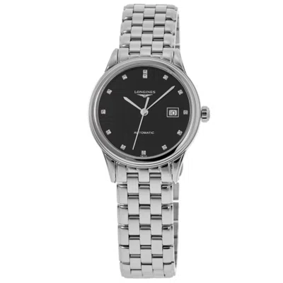 Longines Flagship Automatic 30mm Black Diamond Dial Steel Women's Watch