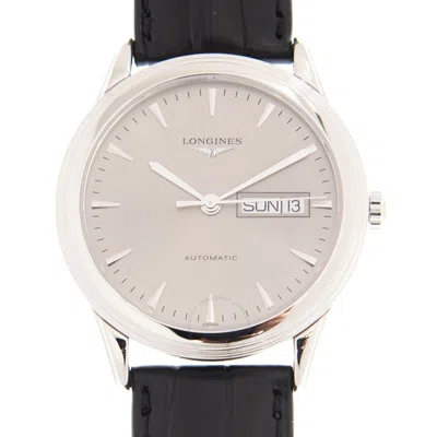Longines Flagship Automatic Grey Dial Unisex Watch L4.899.4.72.2 In Metallic
