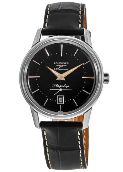 LONGINES FLAGSHIP HERITAGE BLACK DIAL STAINLESS STEEL MEN'S WATCH L4.795.4.58.0 