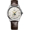 Longines Flagship Heritage Moonphase Automatic Alligator Embossed Leather Strap Watch, 38.5mm