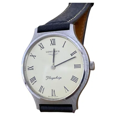 Pre-owned Longines Flagship S/steel Vintage C1970's Swiss Manual 34mm Gents' Watch In Multi