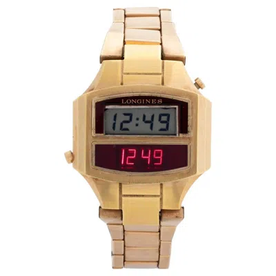 Pre-owned Longines Gemini 11 Digital Wristwatch, Gold Plated, Very Rare, C 1976. W. Box In Multi