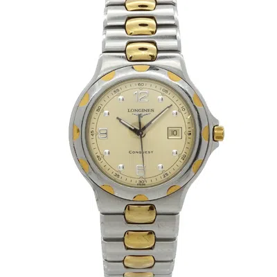 Pre-owned Longines Gold Plated Stainless Steel Wristwatch () In Multi