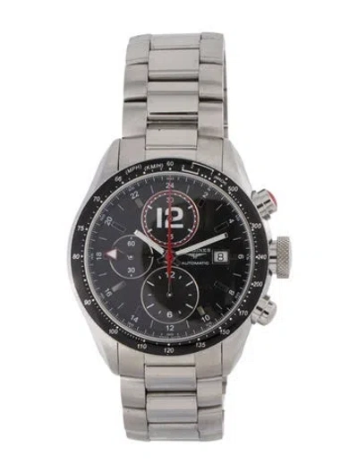 Pre-owned Longines Grandevitesse Chronograph Gmt Watch, 44mm In Multi
