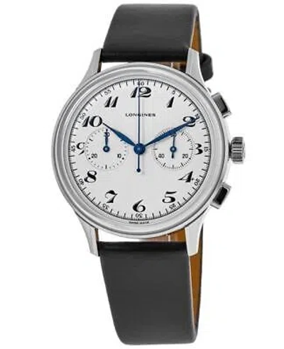 Pre-owned Longines Heritage Chronograph Silver Dial Black Men's Watch L2.827.4.73.0