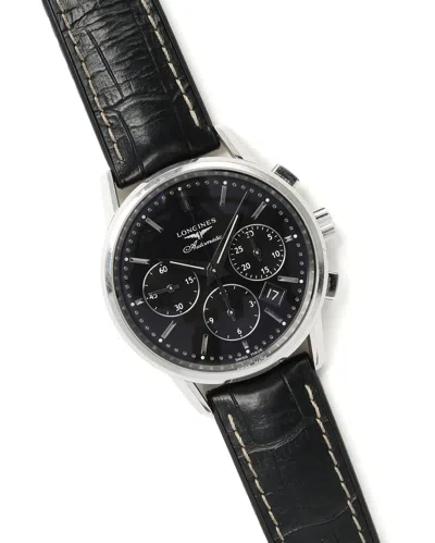 Longines Heritage Column Wheel Chronograph Full Set Watch In Black