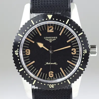 Pre-owned Longines Heritage Stainless Steel Wristwatch () In Black