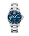 Longines Hydro Conquest Watch, 43mm In Silver/blue/silver