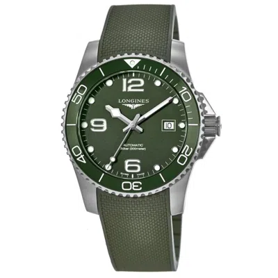 Longines Hydroconquest Automatic 41mm Green Dial Rubber Strap Men's Watch L3.781.4.06.9